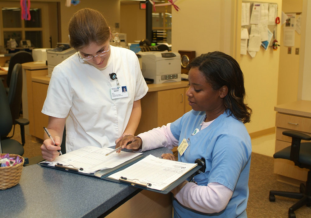 Nurses talking