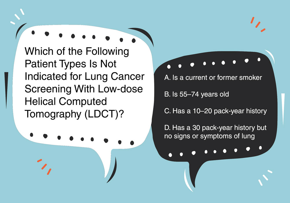 Which of the Following Patient Types Is Not Indicated for Lung Cancer Screening With Low-dose Helical Computed Tomography?