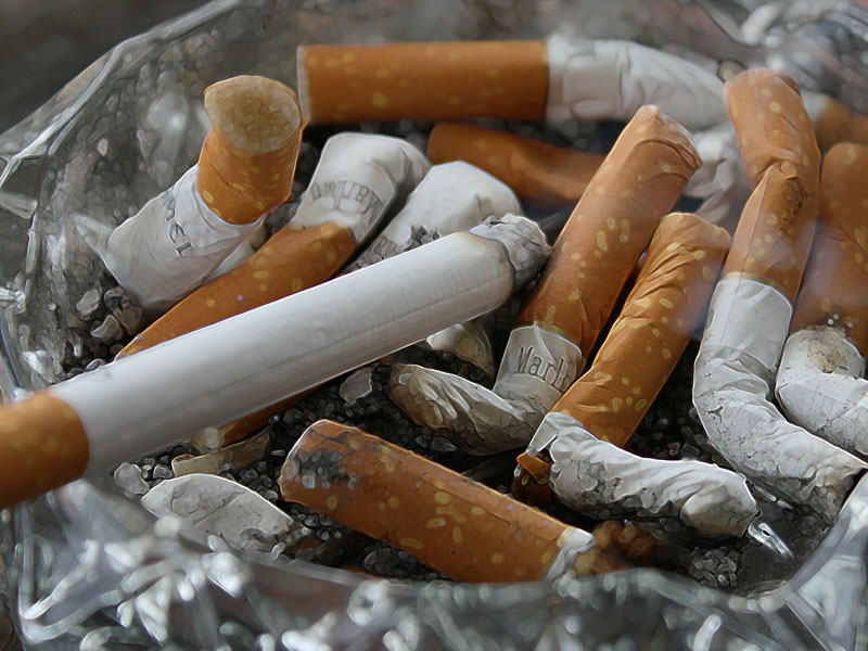 cigarettes in an ashtray